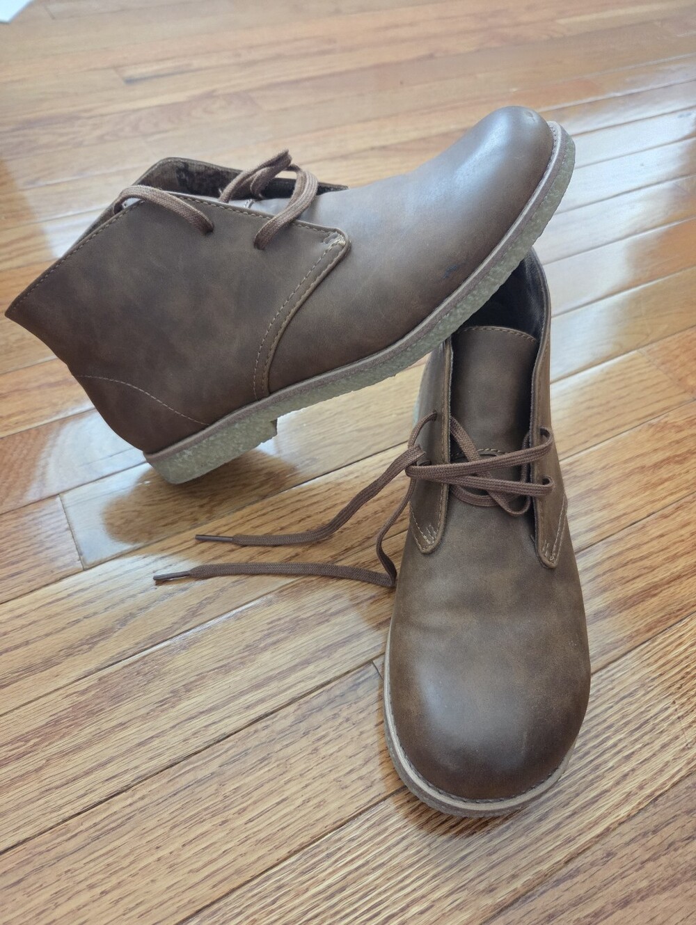 BØC by BØRN Womens Brown Leather Chukka Boots - Lace-Up
